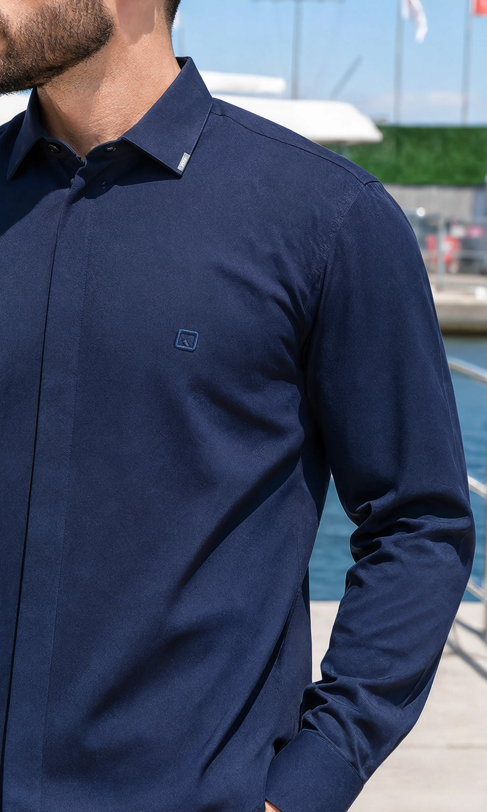 QTT1014 Design Shirt in Navy