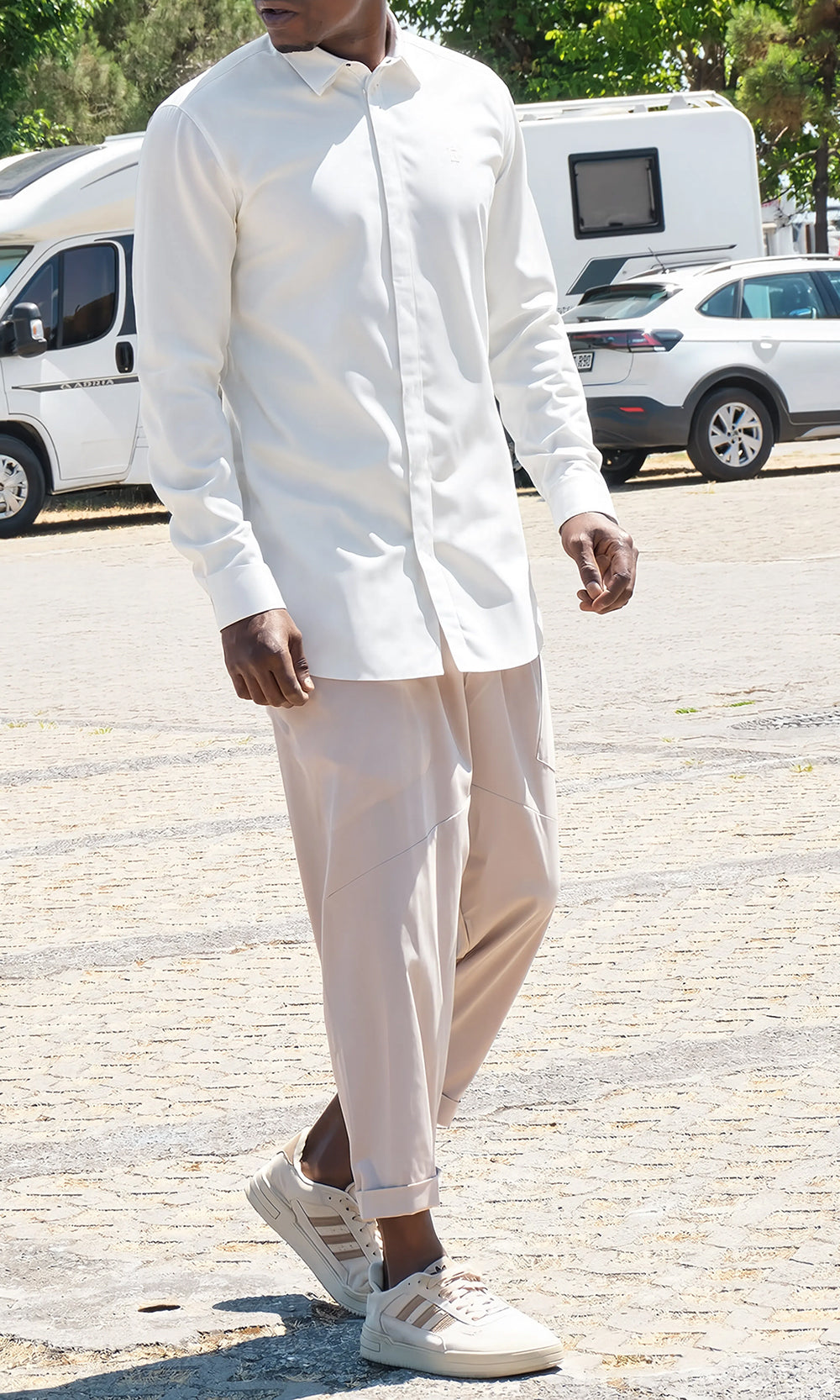 QTT1014 Design Shirt in Cream