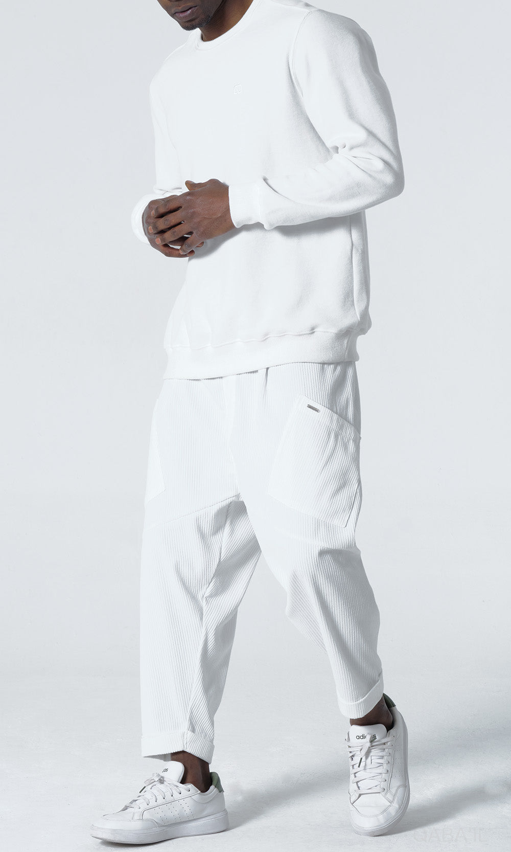 QL Sarouel Design Kadife en Crème