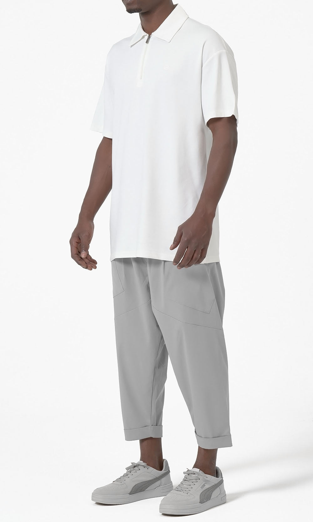 QTS1012 Design S26 Sarouel in Light Grey