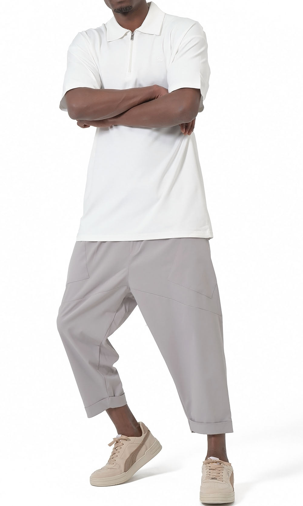 QTS1012 Design S26 Sarouel in Light Grey