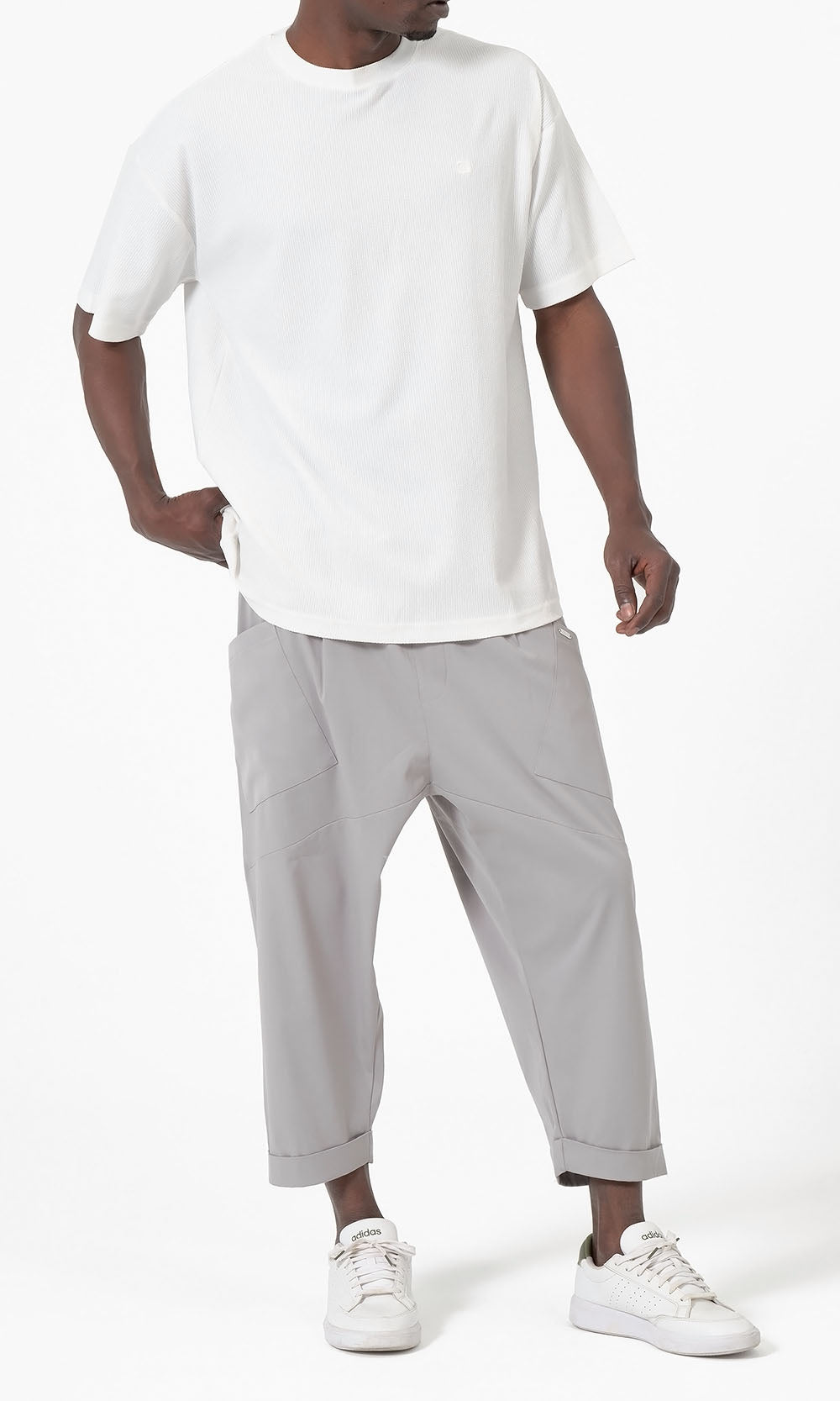 QTS1012 Design S26 Sarouel in Light Grey