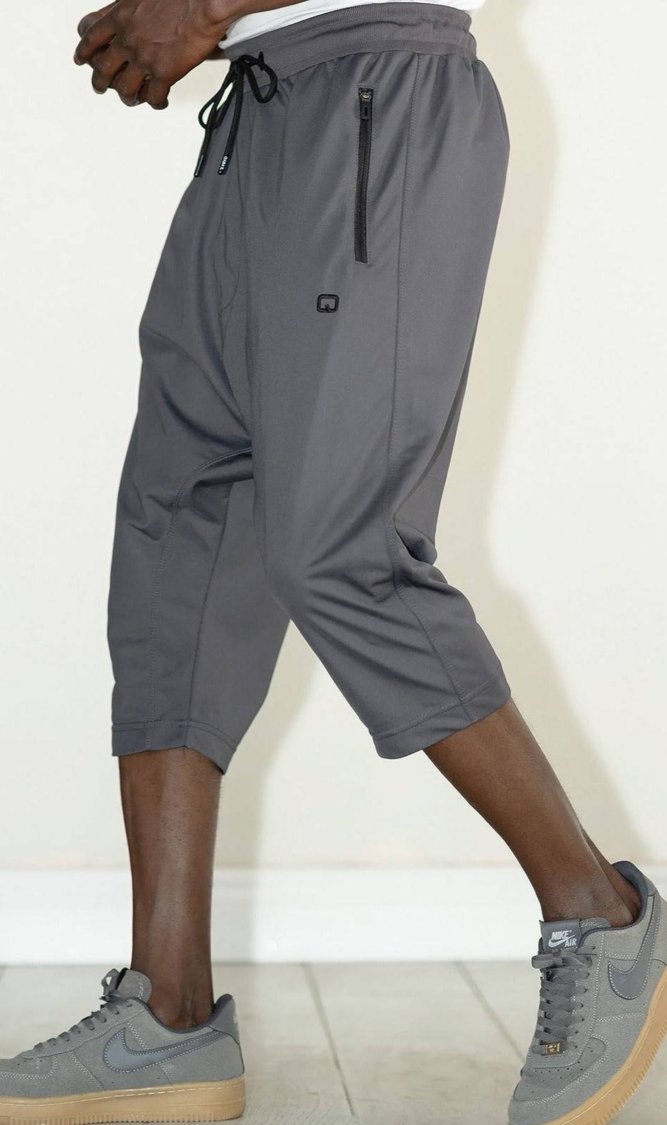 QL Relaxed Lightweight Cropped Joggers Dark Grey