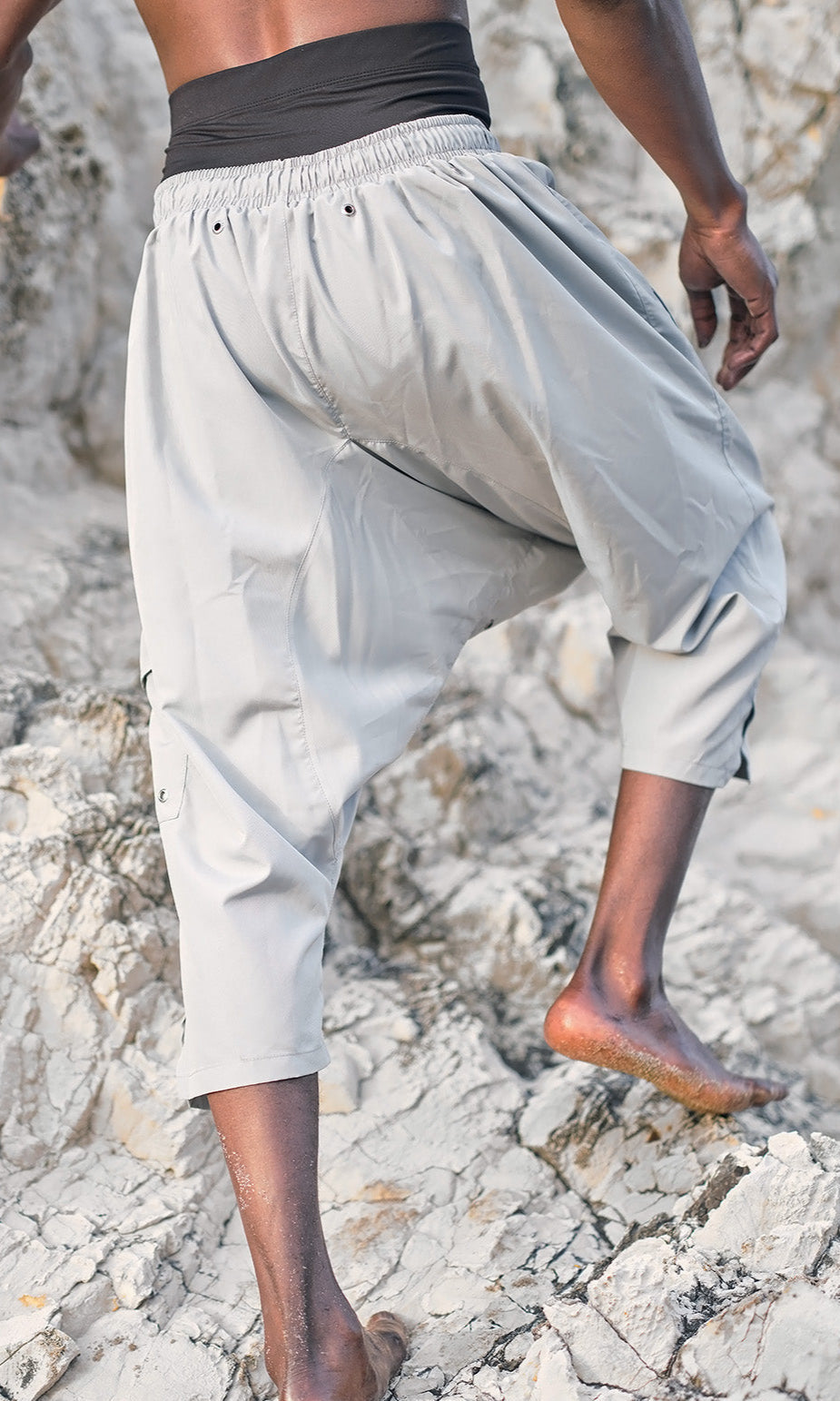  QL Halal Cargo Swim Shorts SB UNI in Grey - QABA'IL,