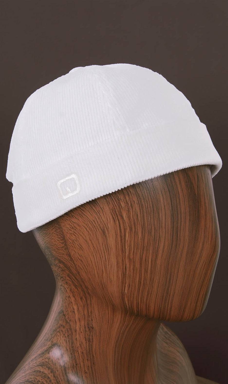  QL Velvet Docker Hat in Cream - QABA'IL,