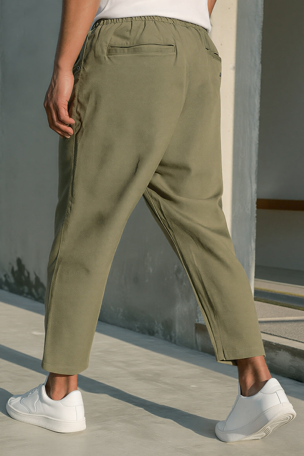 QL Sar. Jean Stretch Regular Drop kaki